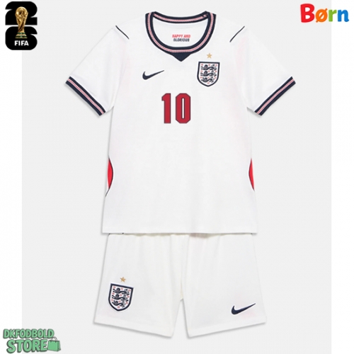 England Jude Bellingham #10 Replika Babytøj Hjemmebanesæt Børn VM 2026 Kortærmet (+ Korte bukser)